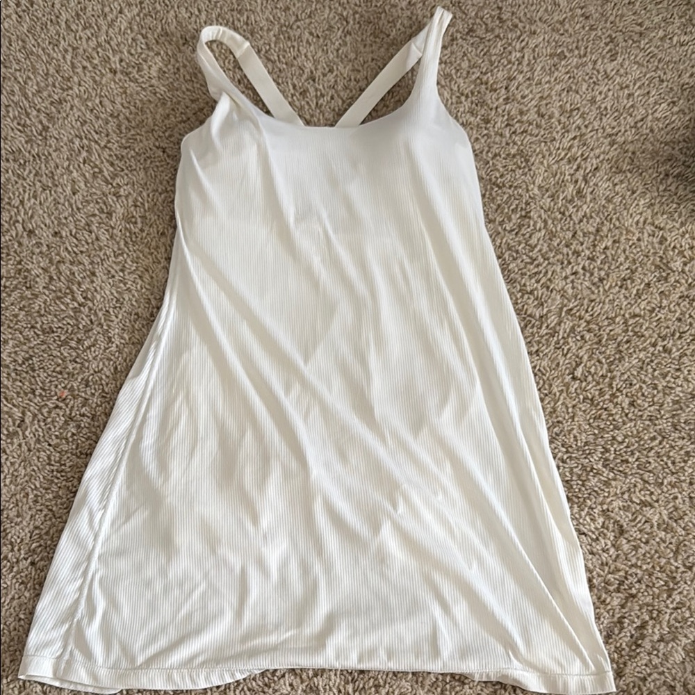 White Sleeveless Athletic Dress